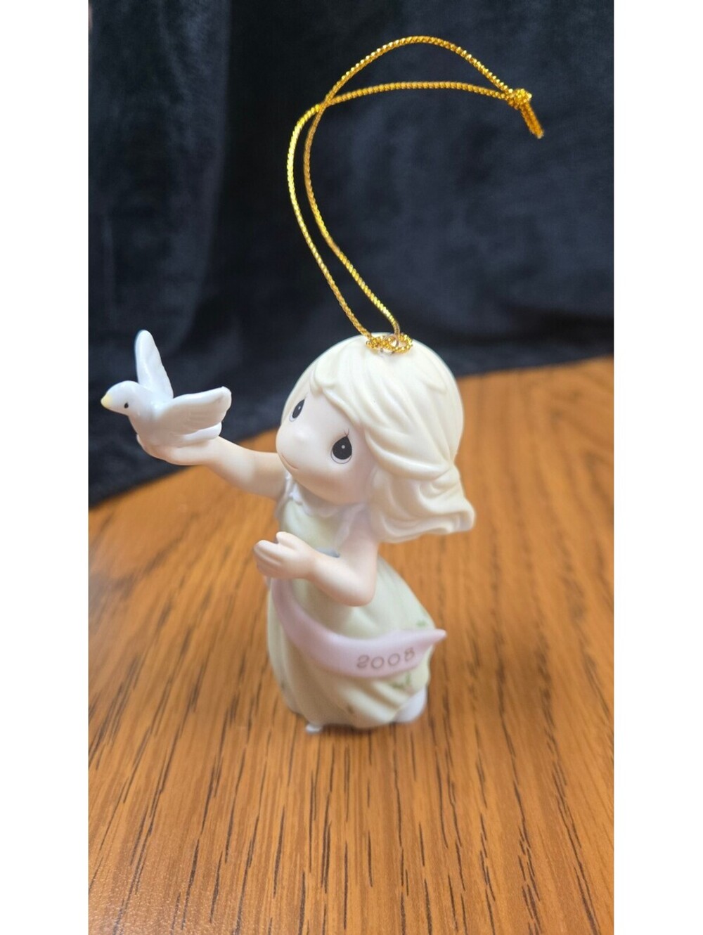 Precious Moments 2007 Porcelain Girl with Dove Ornament